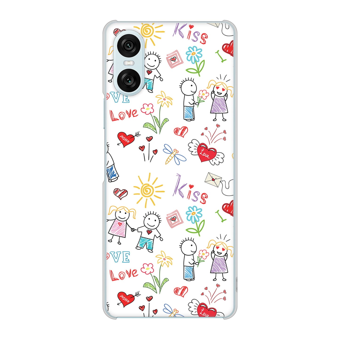 Xperia 10 VI SO-52E docomo 高画質仕上げ 背面印刷 ハードケースカップル＆ファミリー