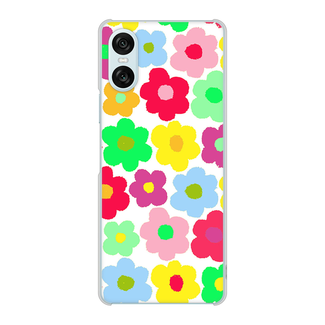 Xperia 10 VI SO-52E docomo 高画質仕上げ 背面印刷 ハードケースルーズフラワー