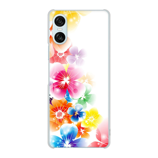 Xperia 10 VI SO-52E docomo 高画質仕上げ 背面印刷 ハードケース 【1209 光と花】
