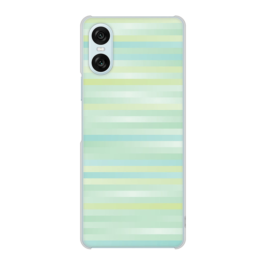 Xperia 10 VI SO-52E docomo 高画質仕上げ 背面印刷 ハードケースグラデーションボーダー