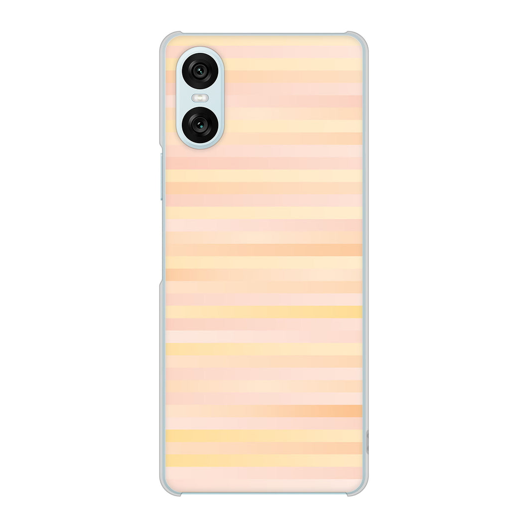 Xperia 10 VI SO-52E docomo 高画質仕上げ 背面印刷 ハードケースグラデーションボーダー