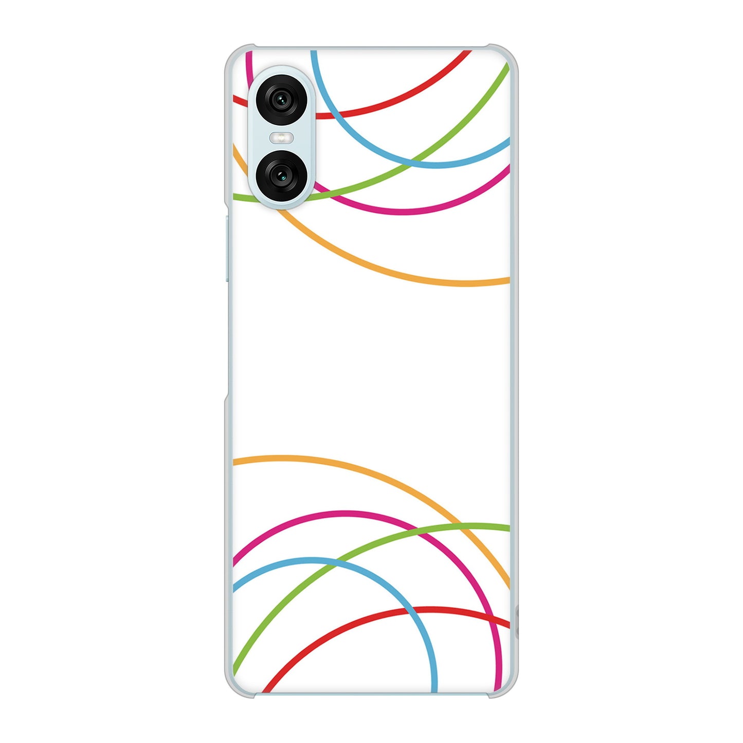Xperia 10 VI SO-52E docomo 高画質仕上げ 背面印刷 ハードケース 【IB912 重なり合う曲線】