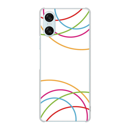 Xperia 10 VI SO-52E docomo 高画質仕上げ 背面印刷 ハードケース 【IB912 重なり合う曲線】