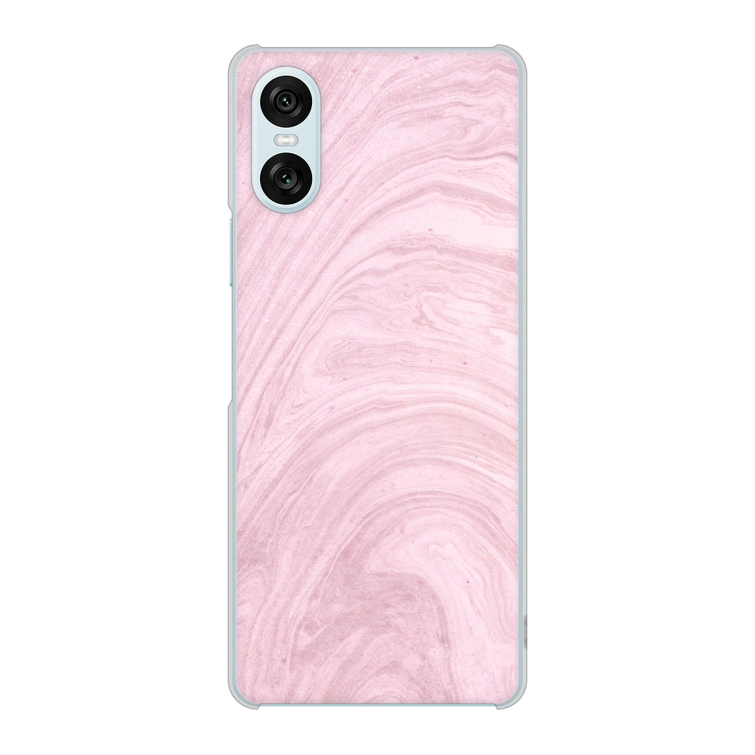 Xperia 10 VI SO-52E docomo 高画質仕上げ 背面印刷 ハードケース大理石BK