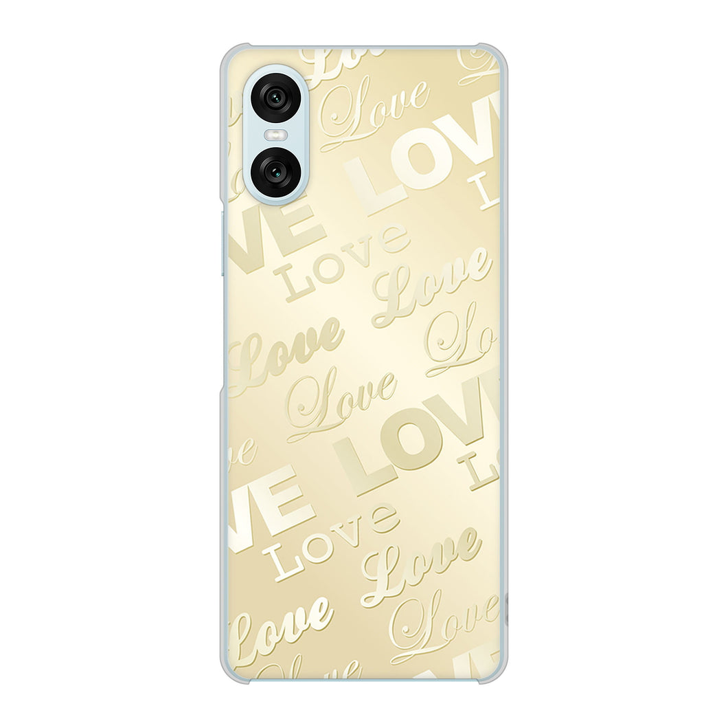 Xperia 10 VI SO-52E docomo 高画質仕上げ 背面印刷 ハードケースエンボス風LOVEリンク