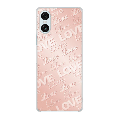 Xperia 10 VI SO-52E docomo 高画質仕上げ 背面印刷 ハードケースエンボス風LOVEリンク