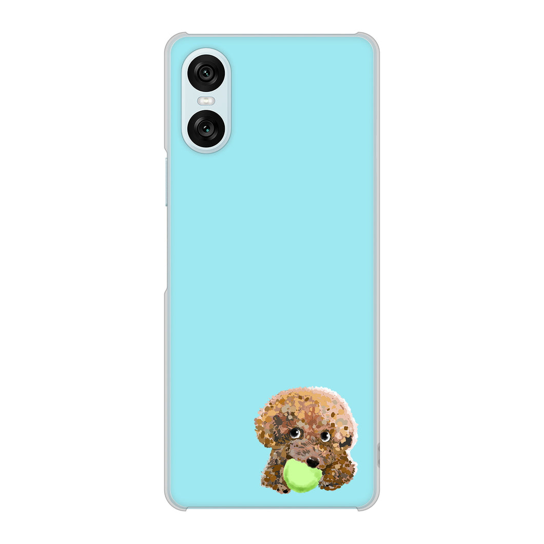 Xperia 10 VI SO-52E docomo 高画質仕上げ 背面印刷 ハードケーストイプードル＆ボール