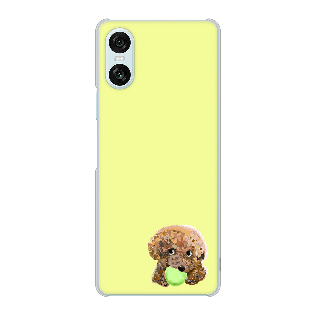 Xperia 10 VI SO-52E docomo 高画質仕上げ 背面印刷 ハードケーストイプードル＆ボール