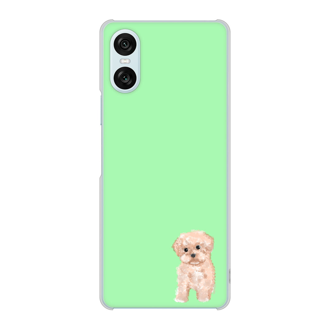 Xperia 10 VI SO-52E docomo 高画質仕上げ 背面印刷 ハードケーストイプードルアプリコット
