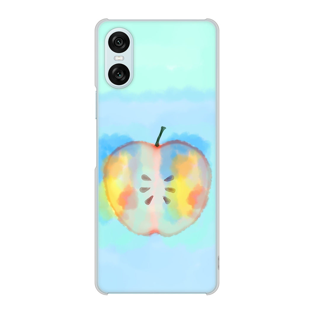 Xperia 10 VI SO-52E docomo 高画質仕上げ 背面印刷 ハードケース 【YJ181 りんご 水彩181】