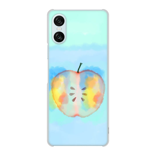 Xperia 10 VI SO-52E docomo 高画質仕上げ 背面印刷 ハードケース 【YJ181 りんご 水彩181】