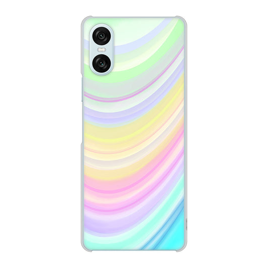 Xperia 10 VI SO-52E docomo 高画質仕上げ 背面印刷 ハードケースレインボー