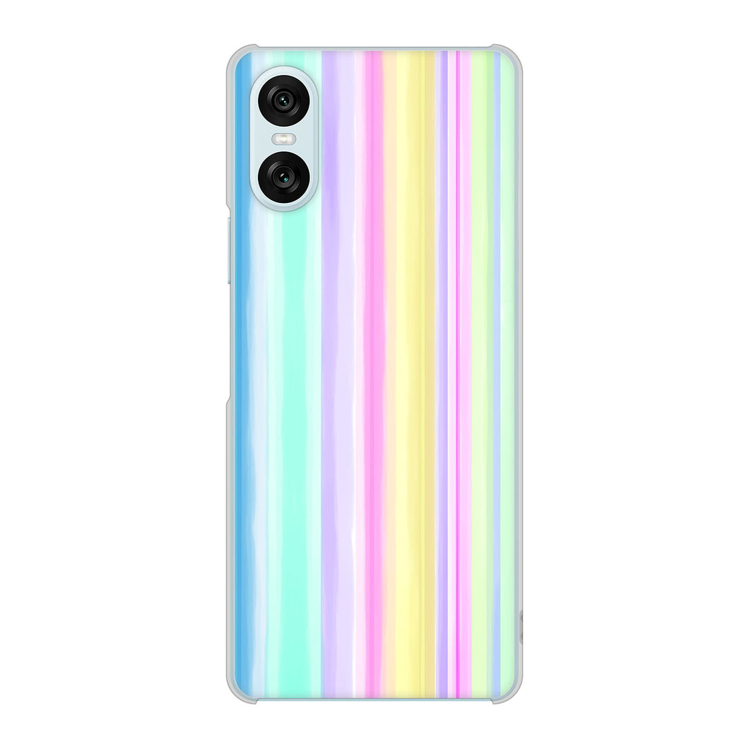 Xperia 10 VI SO-52E docomo 高画質仕上げ 背面印刷 ハードケースレインボー