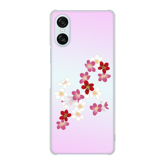 Xperia 10 VI SO-52E docomo 高画質仕上げ 背面印刷 ハードケース和花柄