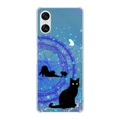 Xperia 10 VI SO-52E docomo 高画質仕上げ 背面印刷 ハードケース魔法陣猫