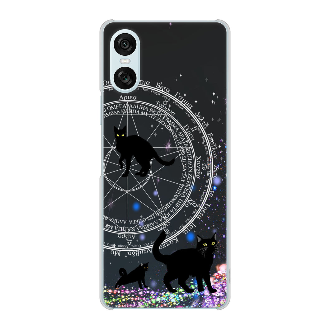 Xperia 10 VI SO-52E docomo 高画質仕上げ 背面印刷 ハードケース魔法陣猫