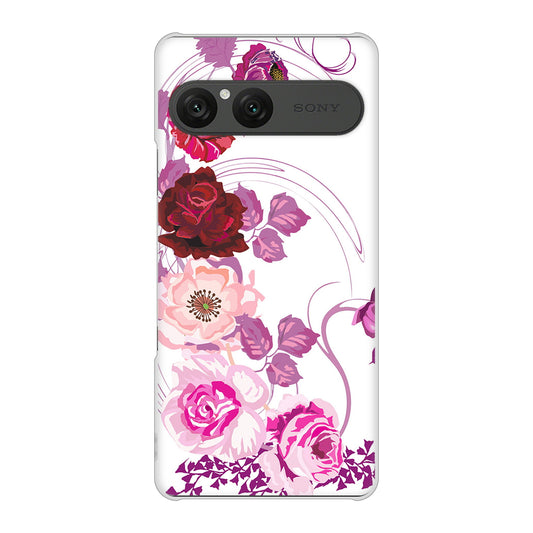 Xperia 10 VII SO-52F docomo 高画質仕上げ 背面印刷 ハードケースロマンチックなバラ