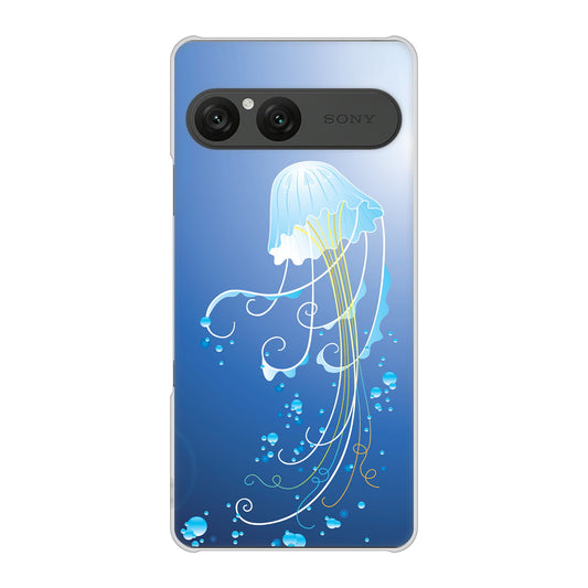 Xperia 10 VII SO-52F docomo 高画質仕上げ 背面印刷 ハードケース 【362 ジェリーフィシュ】