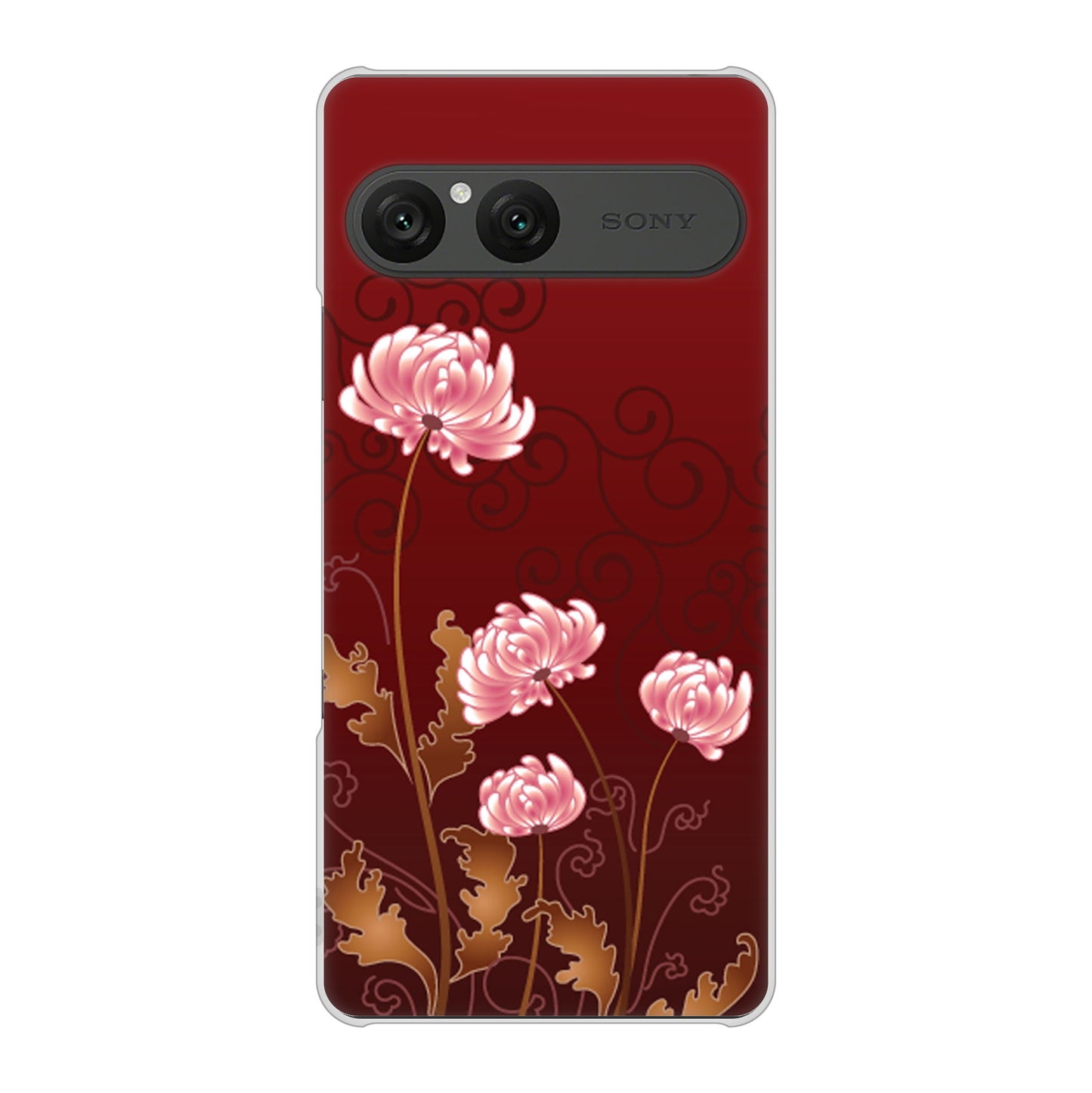 Xperia 10 VII SO-52F docomo 高画質仕上げ 背面印刷 ハードケース 【375 優美な菊】