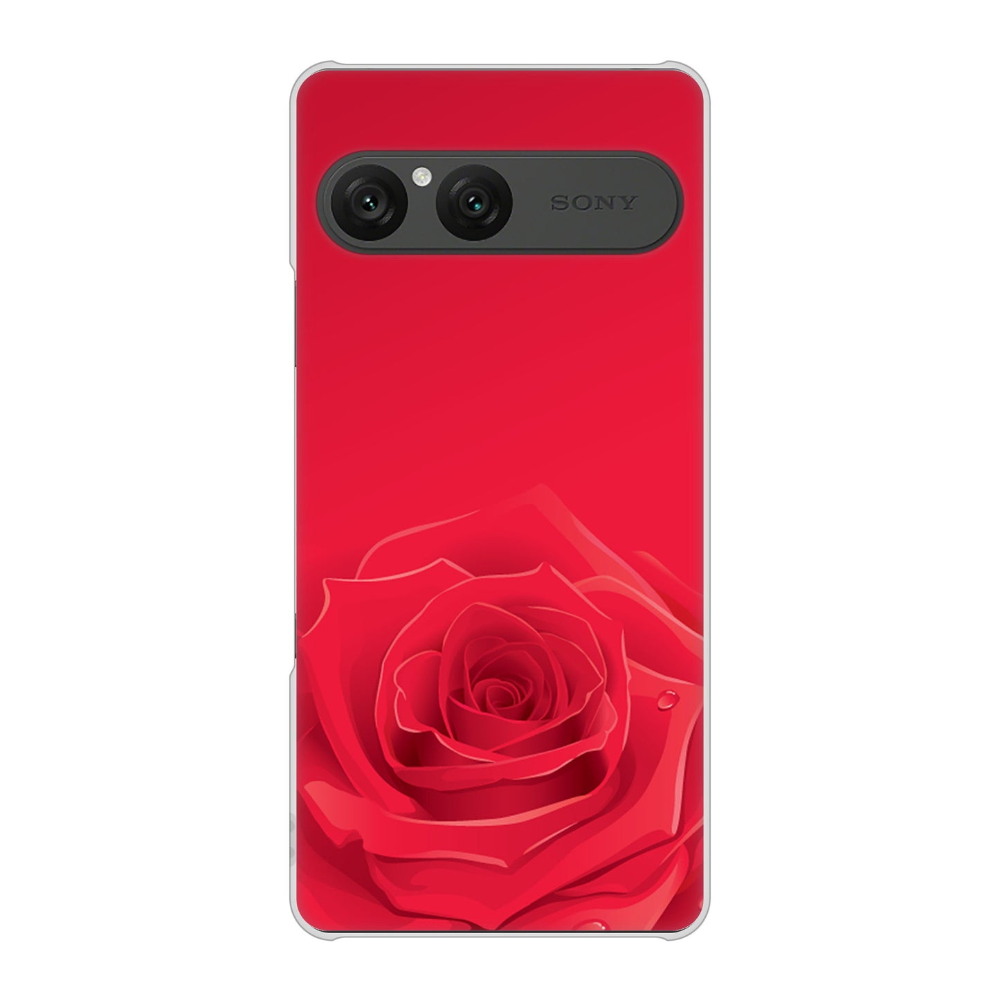 Xperia 10 VII SO-52F docomo 高画質仕上げ 背面印刷 ハードケースバラ