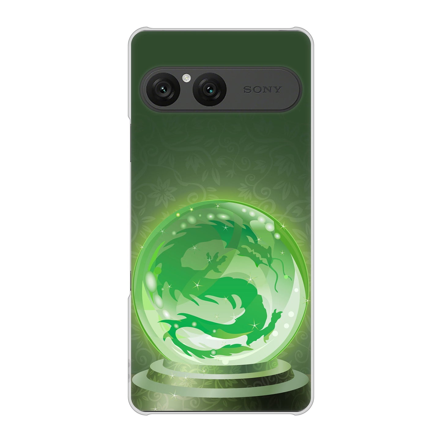 Xperia 10 VII SO-52F docomo 高画質仕上げ 背面印刷 ハードケース 【439 水晶に浮かぶ龍】