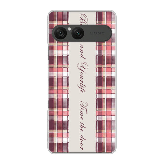 Xperia 10 VII SO-52F docomo 高画質仕上げ 背面印刷 ハードケースピンクチェック