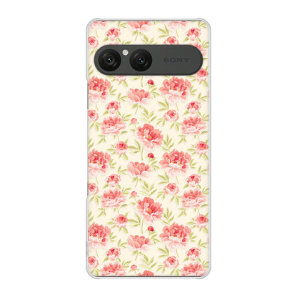 Xperia 10 VII SO-52F docomo 高画質仕上げ 背面印刷 ハードケース北欧の小花