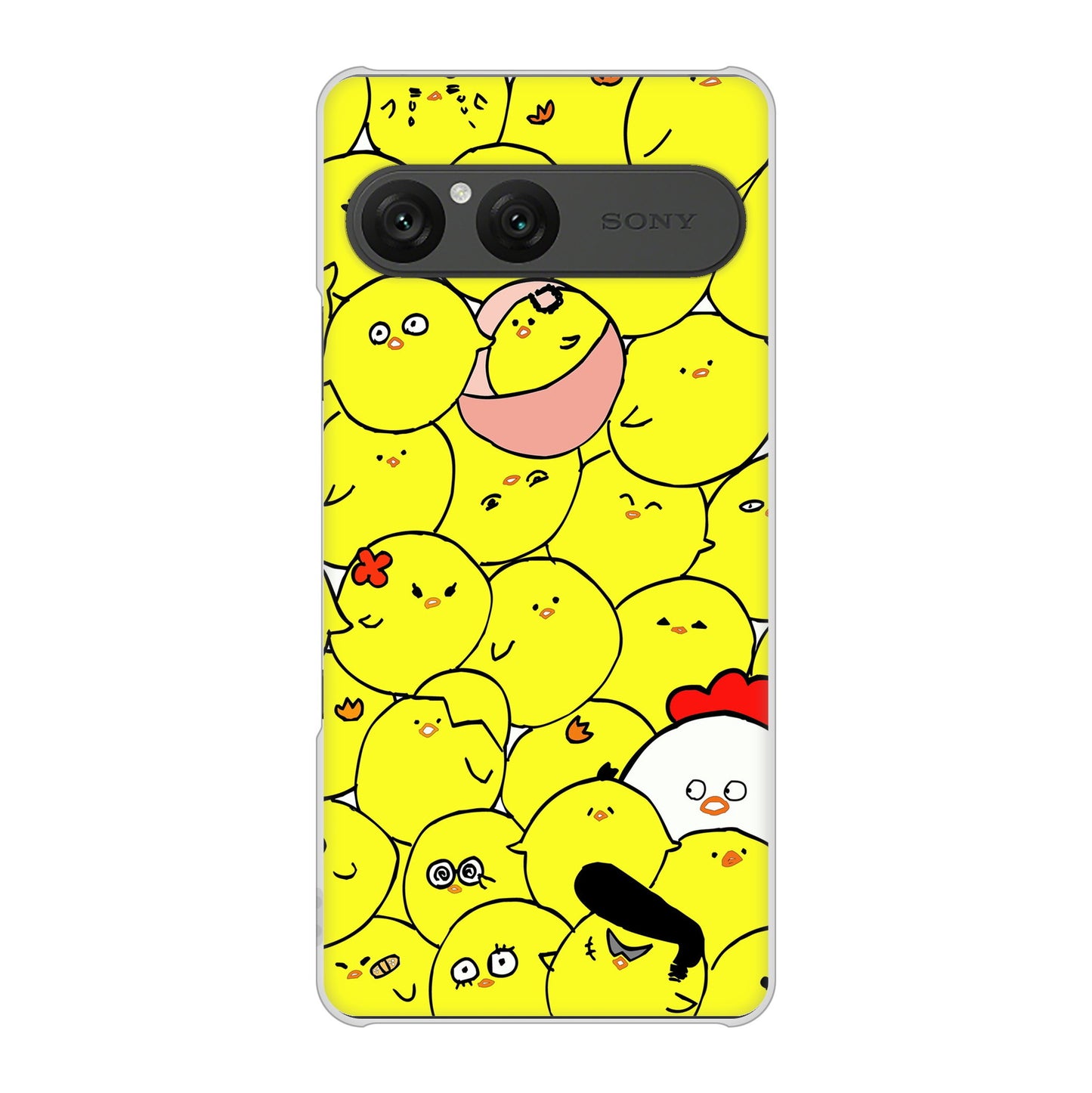 Xperia 10 VII SO-52F docomo 高画質仕上げ 背面印刷 ハードケース 【1031 ピヨピヨ】