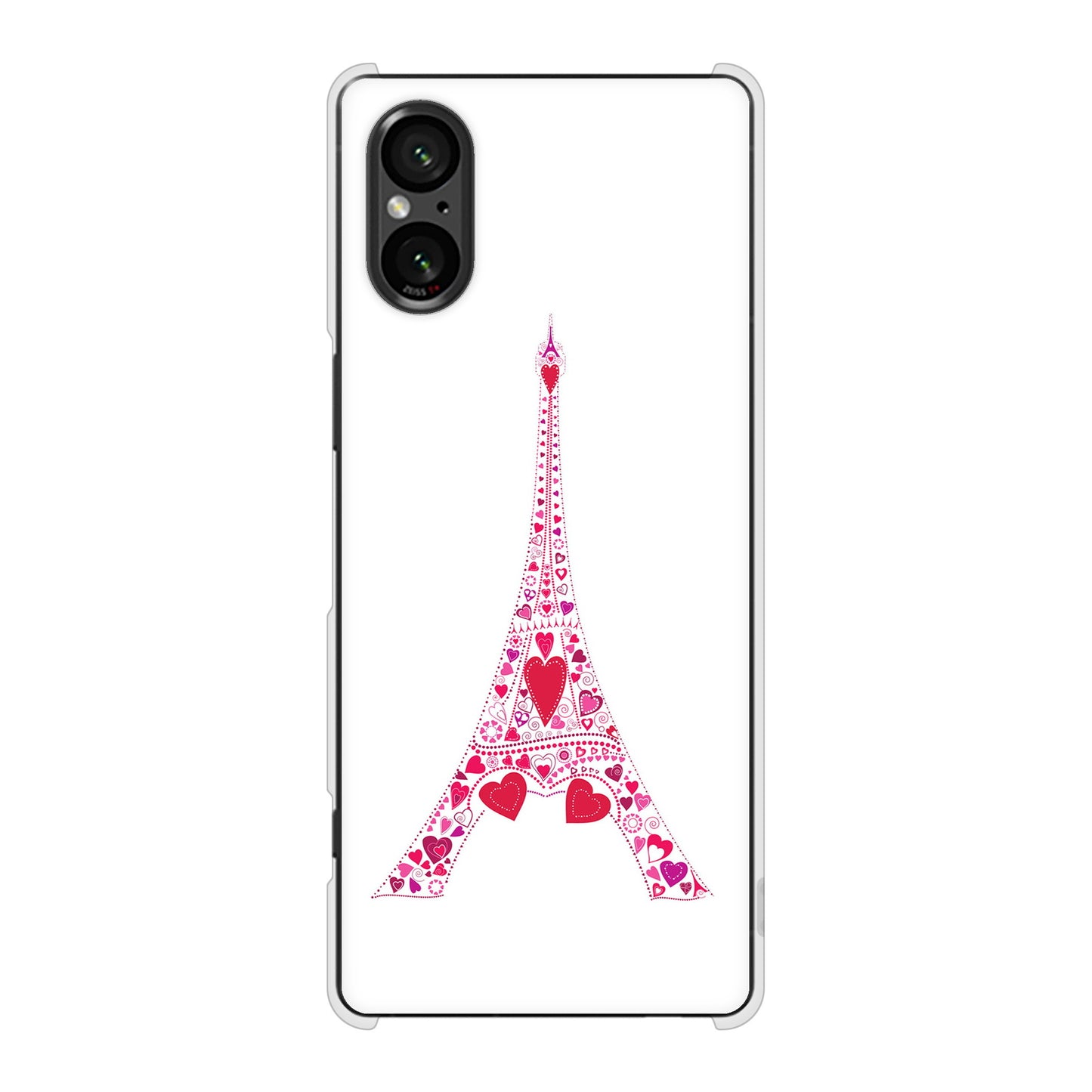 Xperia 5 V SO-53D docomo 高画質仕上げ 背面印刷 ハードケースLOVE フランス