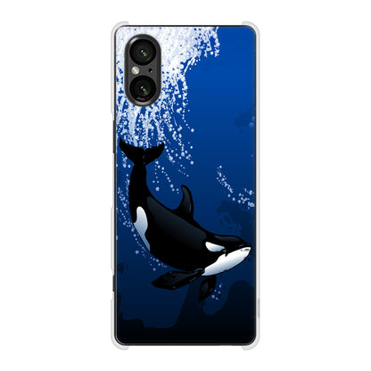 Xperia 5 V SO-53D docomo 高画質仕上げ 背面印刷 ハードケース海の守り神