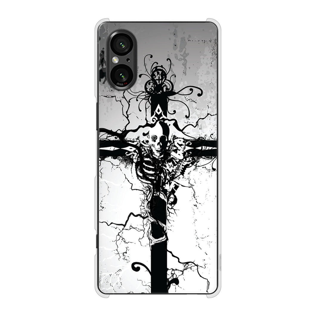 Xperia 5 V SO-53D docomo 高画質仕上げ 背面印刷 ハードケース 【432 張付の骸】