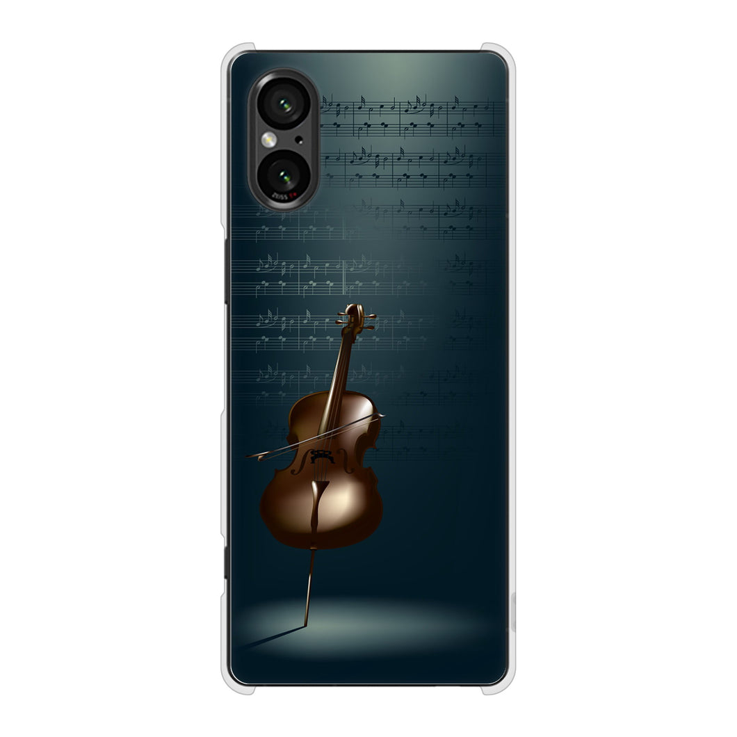 Xperia 5 V SO-53D docomo 高画質仕上げ 背面印刷 ハードケース 【441 楽譜】