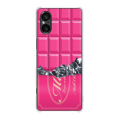 Xperia 5 V SO-53D docomo 高画質仕上げ 背面印刷 ハードケース板チョコ