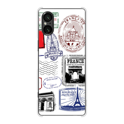 Xperia 5 V SO-53D docomo 高画質仕上げ 背面印刷 ハードケースLOVE フランス