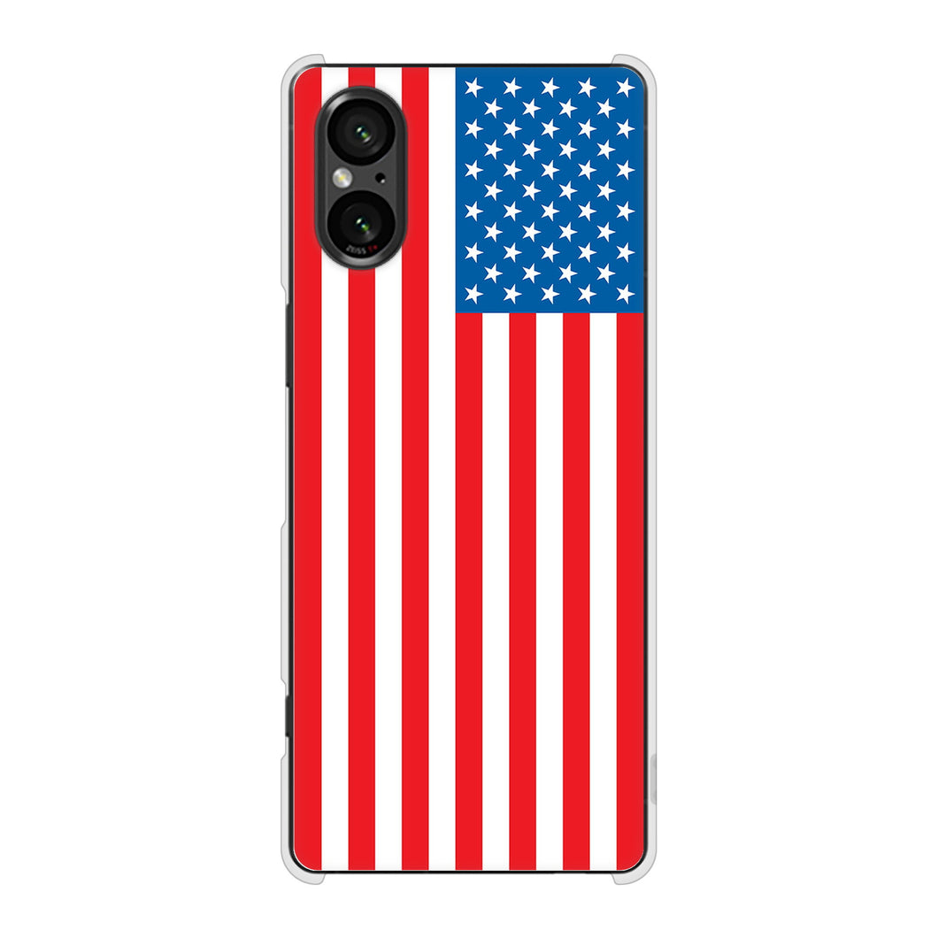 Xperia 5 V SO-53D docomo 高画質仕上げ 背面印刷 ハードケース国旗