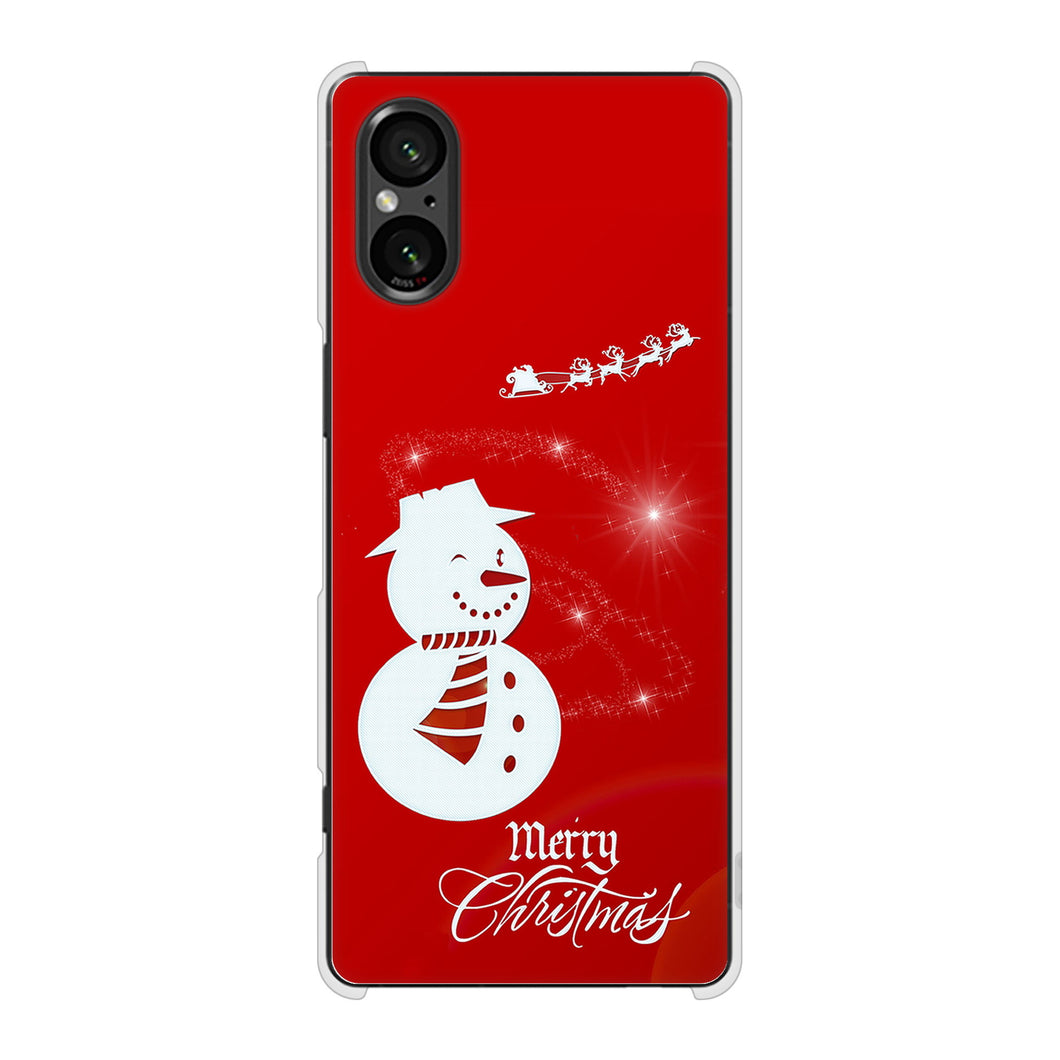 Xperia 5 V SO-53D docomo 高画質仕上げ 背面印刷 ハードケースクリスマス