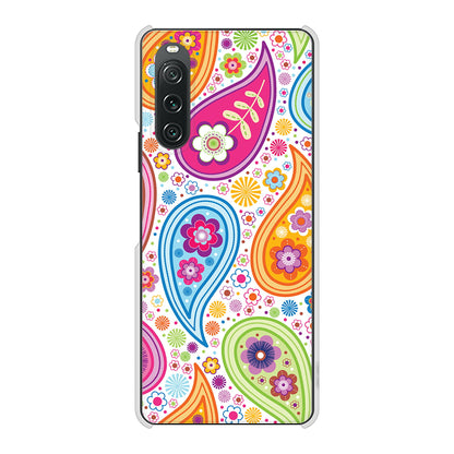 Xperia 10 V SOG11 au 高画質仕上げ 背面印刷 ハードケースペイズリー