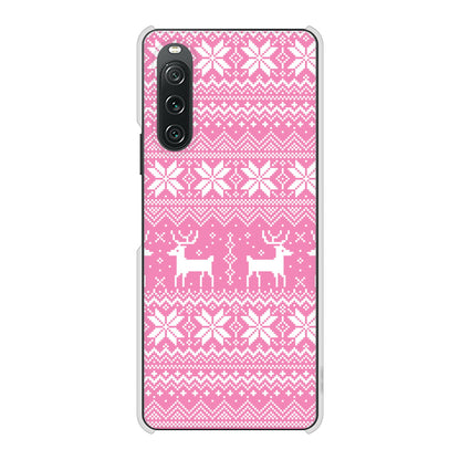 Xperia 10 V SOG11 au 高画質仕上げ 背面印刷 ハードケースクリスマス