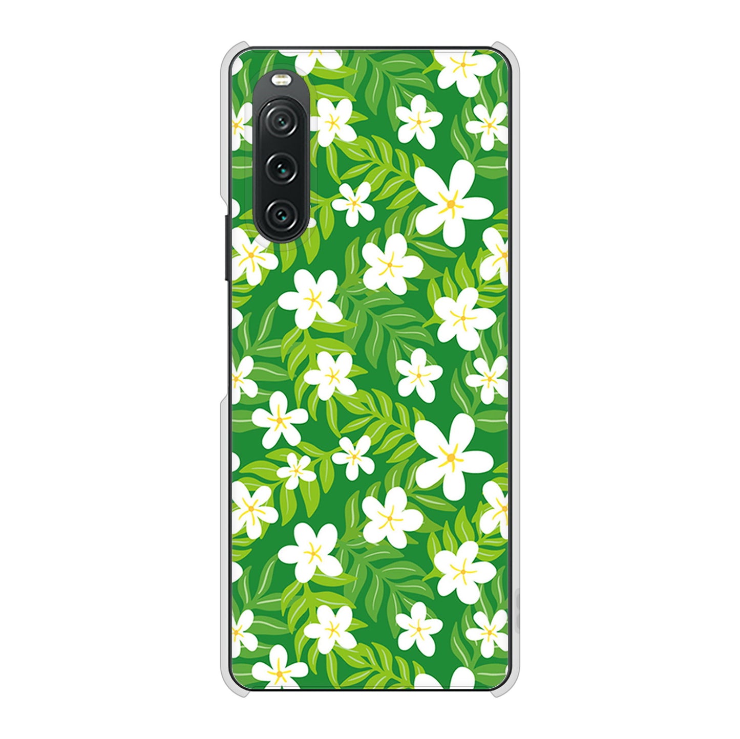 Xperia 10 V SOG11 au 高画質仕上げ 背面印刷 ハードケース 【760 ジャスミンの花畑】