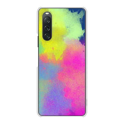 Xperia 10 V SOG11 au 高画質仕上げ 背面印刷 ハードケースパステルアート
