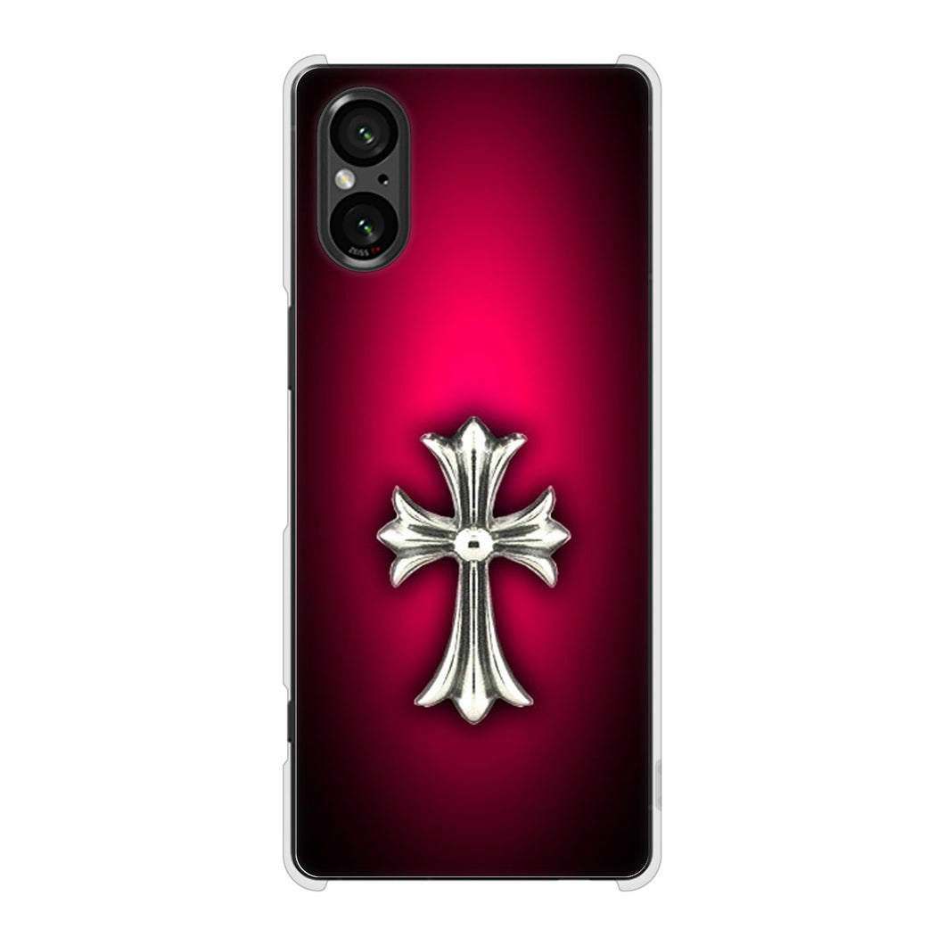 Xperia 5 V SOG12 au 高画質仕上げ 背面印刷 ハードケースクロス