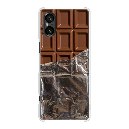 Xperia 5 V SOG12 au 高画質仕上げ 背面印刷 ハードケース板チョコ