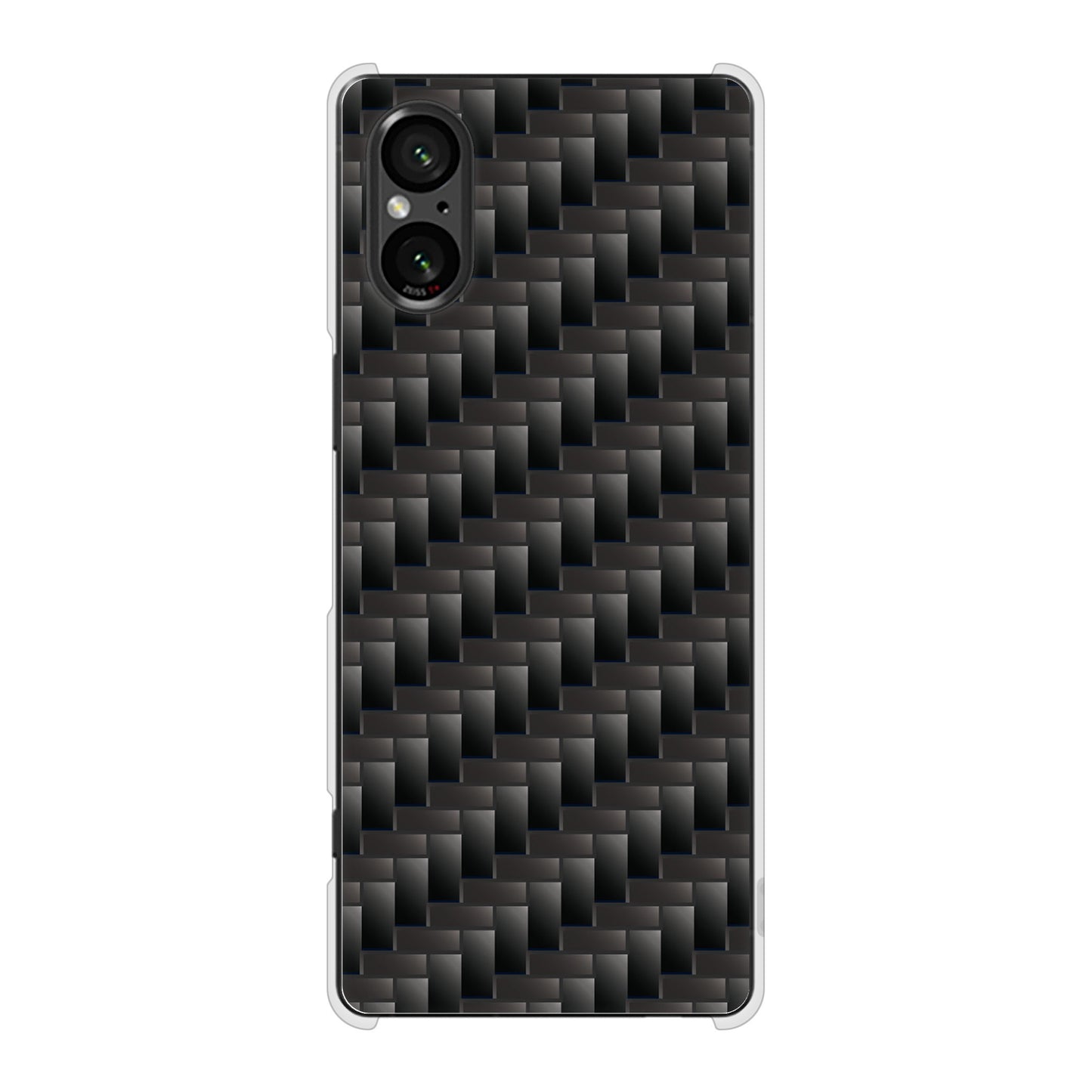 Xperia 5 V SOG12 au 高画質仕上げ 背面印刷 ハードケース 【461 カーボン】
