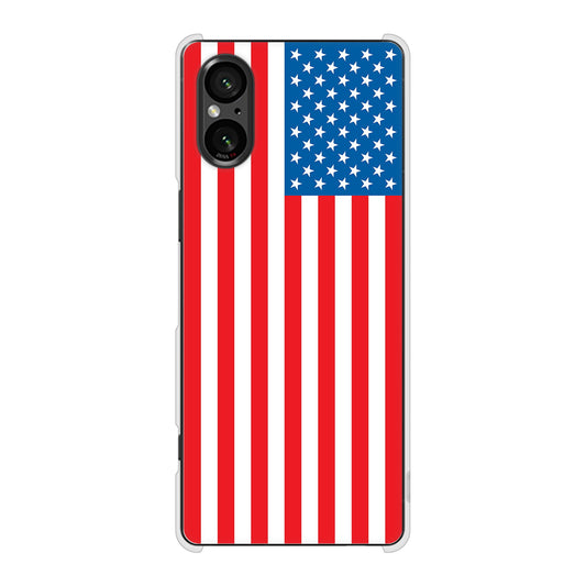 Xperia 5 V SOG12 au 高画質仕上げ 背面印刷 ハードケース国旗