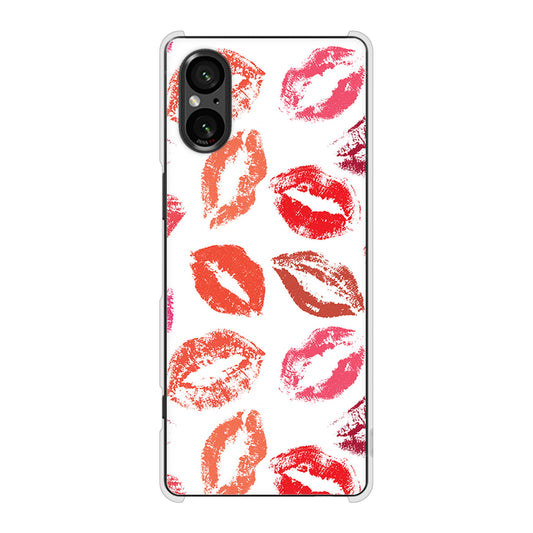 Xperia 5 V SOG12 au 高画質仕上げ 背面印刷 ハードケース 【734 キスkissキス】