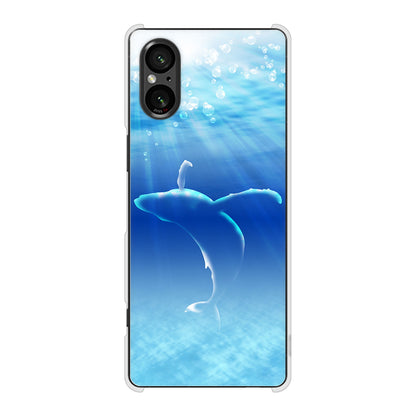 Xperia 5 V SOG12 au 高画質仕上げ 背面印刷 ハードケース海の守り神