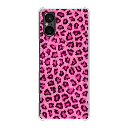 Xperia 5 V SOG12 au 高画質仕上げ 背面印刷 ハードケースヒョウ柄ベーシックS