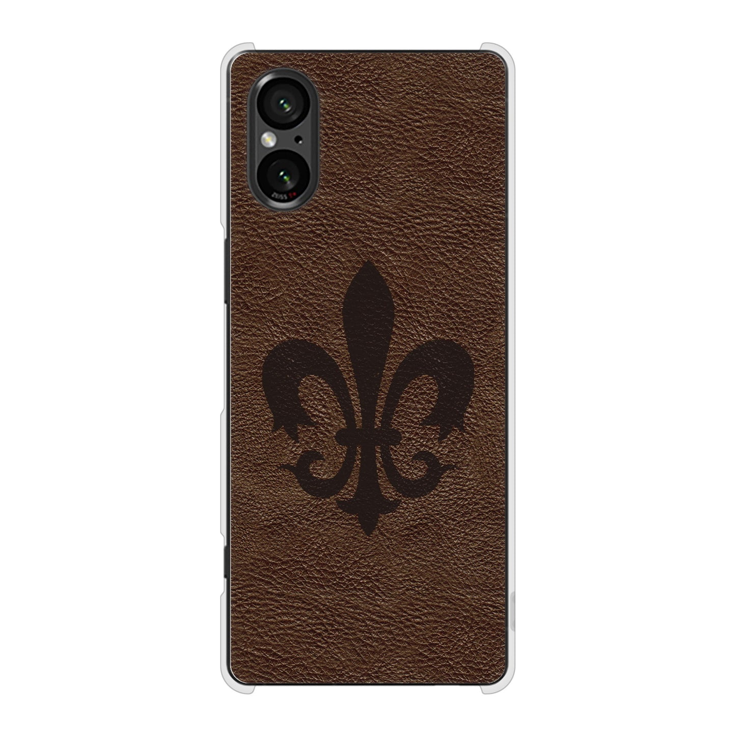 Xperia 5 V SOG12 au 高画質仕上げ 背面印刷 ハードケースレザー風