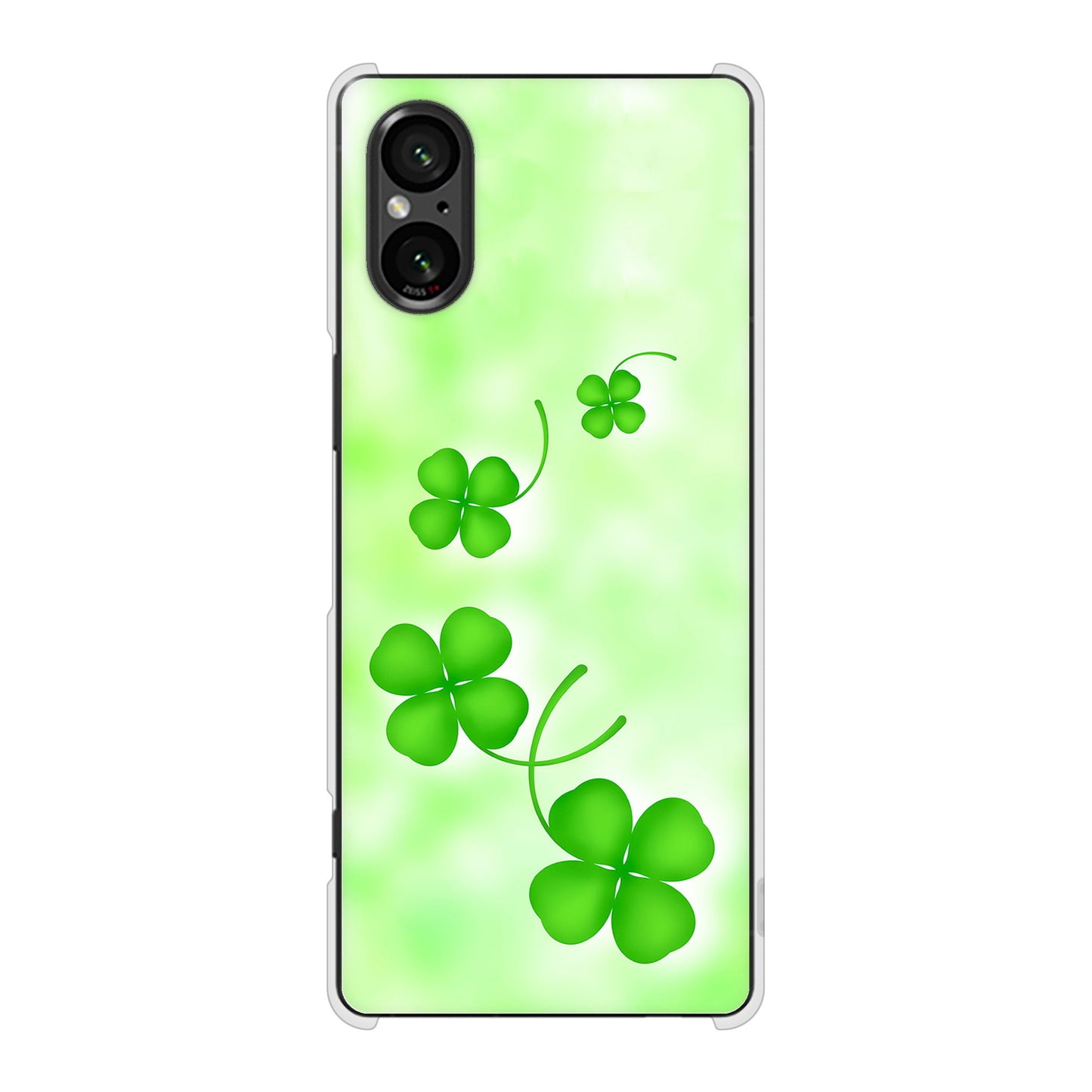 Xperia 5 V SOG12 au 高画質仕上げ 背面印刷 ハードケース 【VA819 まいおりる幸運】