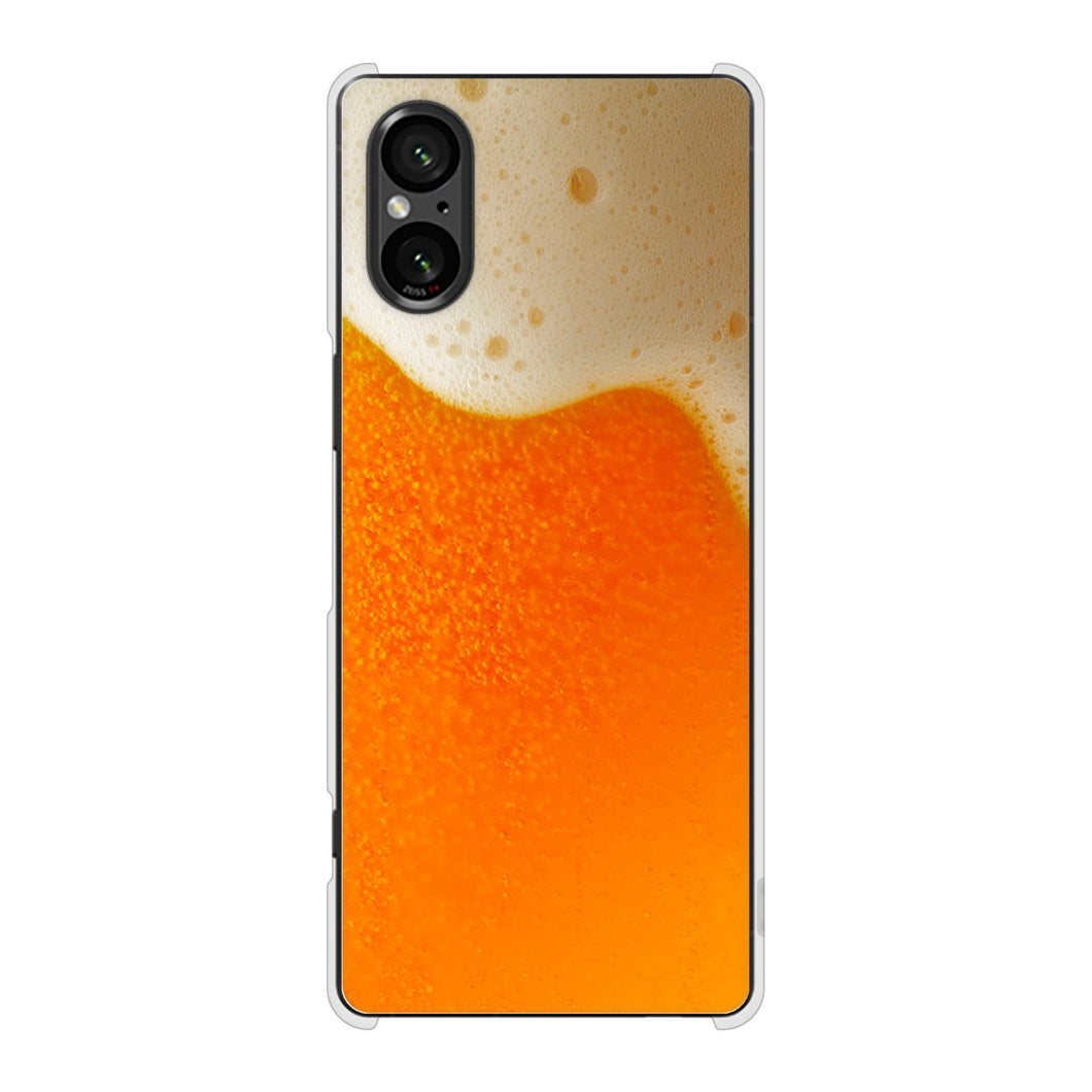 Xperia 5 V SOG12 au 高画質仕上げ 背面印刷 ハードケース生ビール